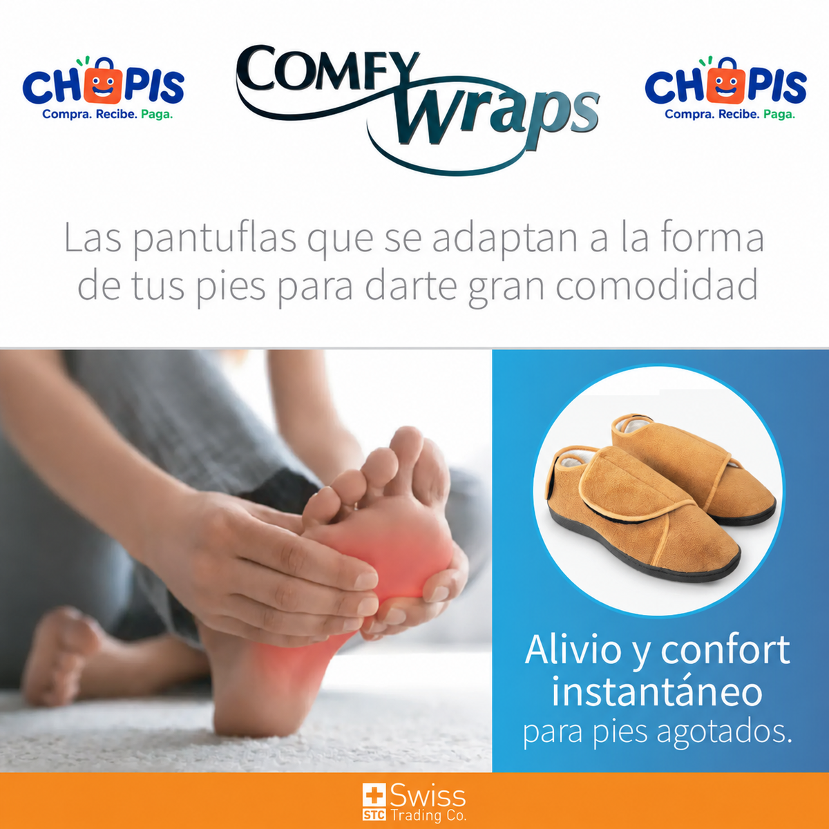 Comfy Wraps Pantuflas Ajustables