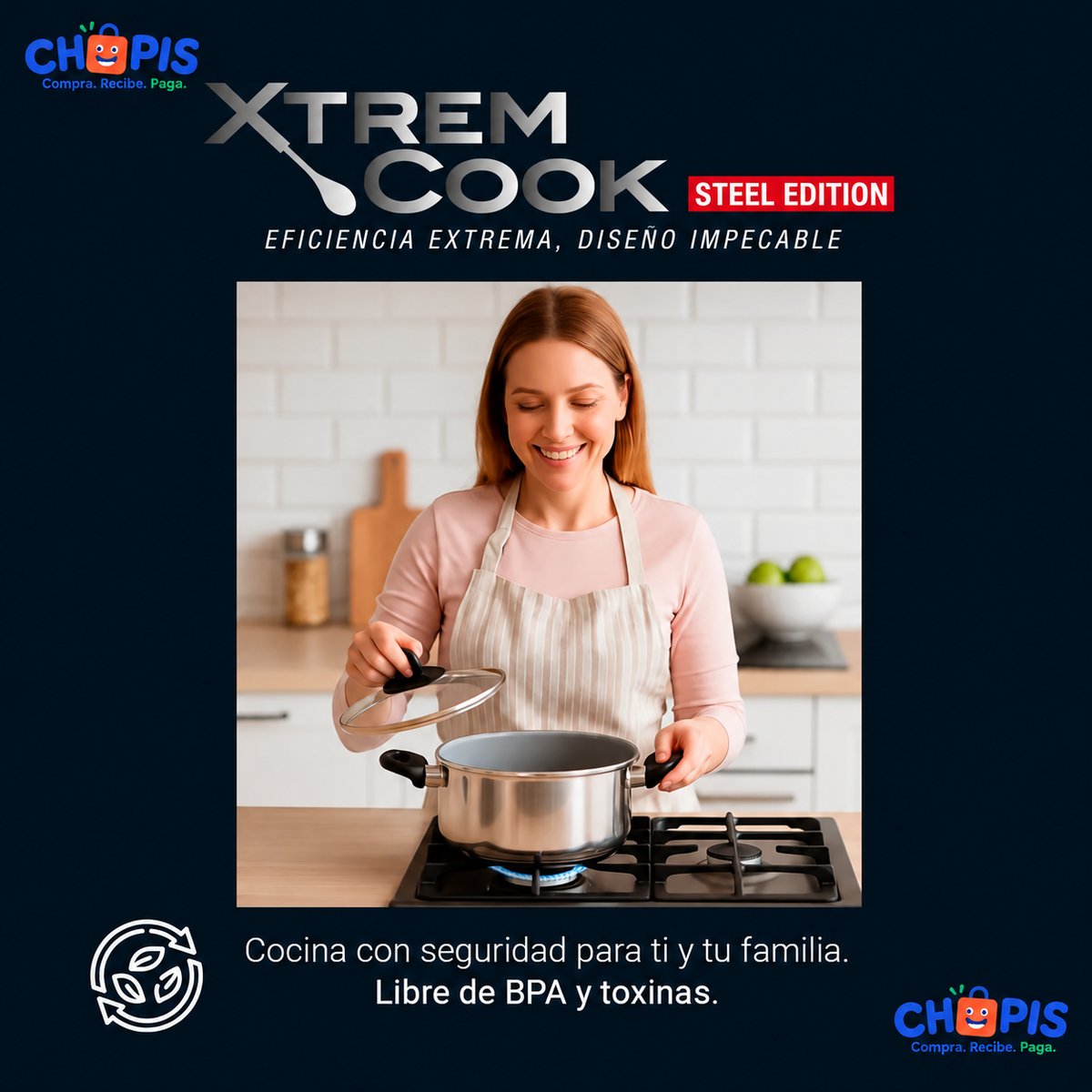 Ollas y Sartenes Xtrem Cook Steel 4 Pz