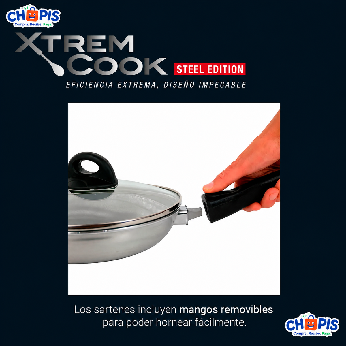Ollas y Sartenes Xtrem Cook Steel 4 Pz