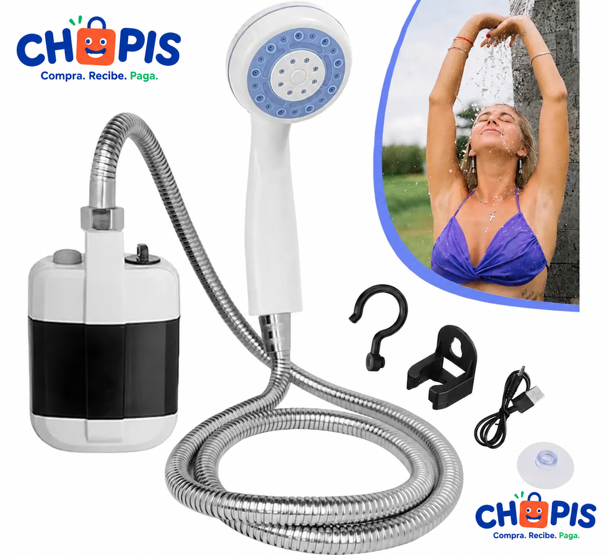 Ducha Portátil Recargable