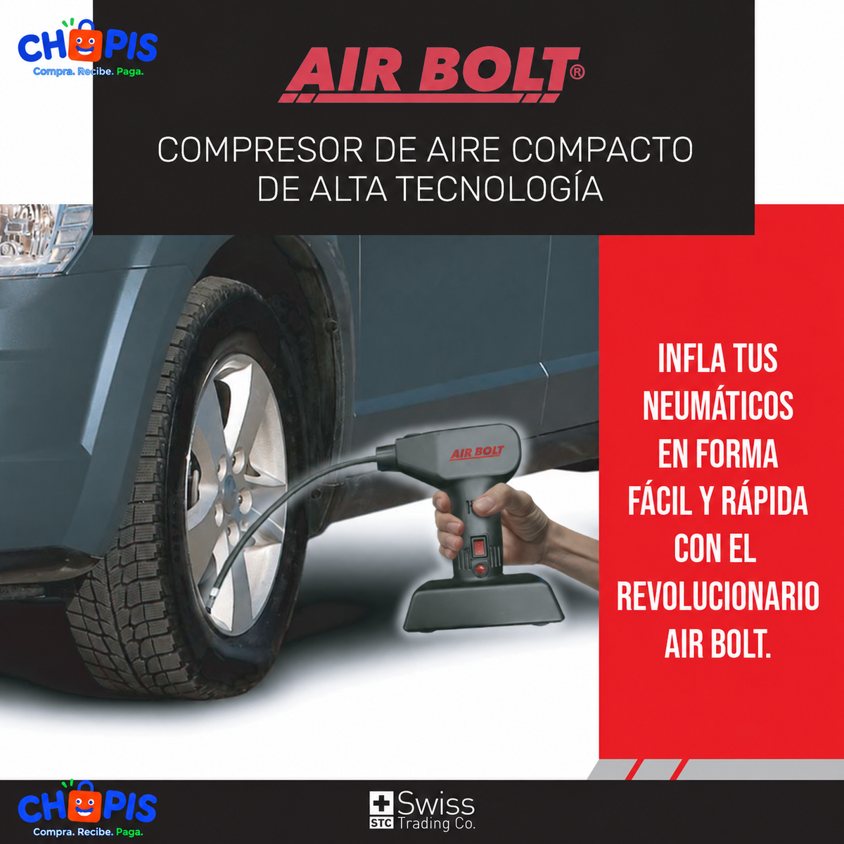 Air Bolt Compresor de Aire Portátil