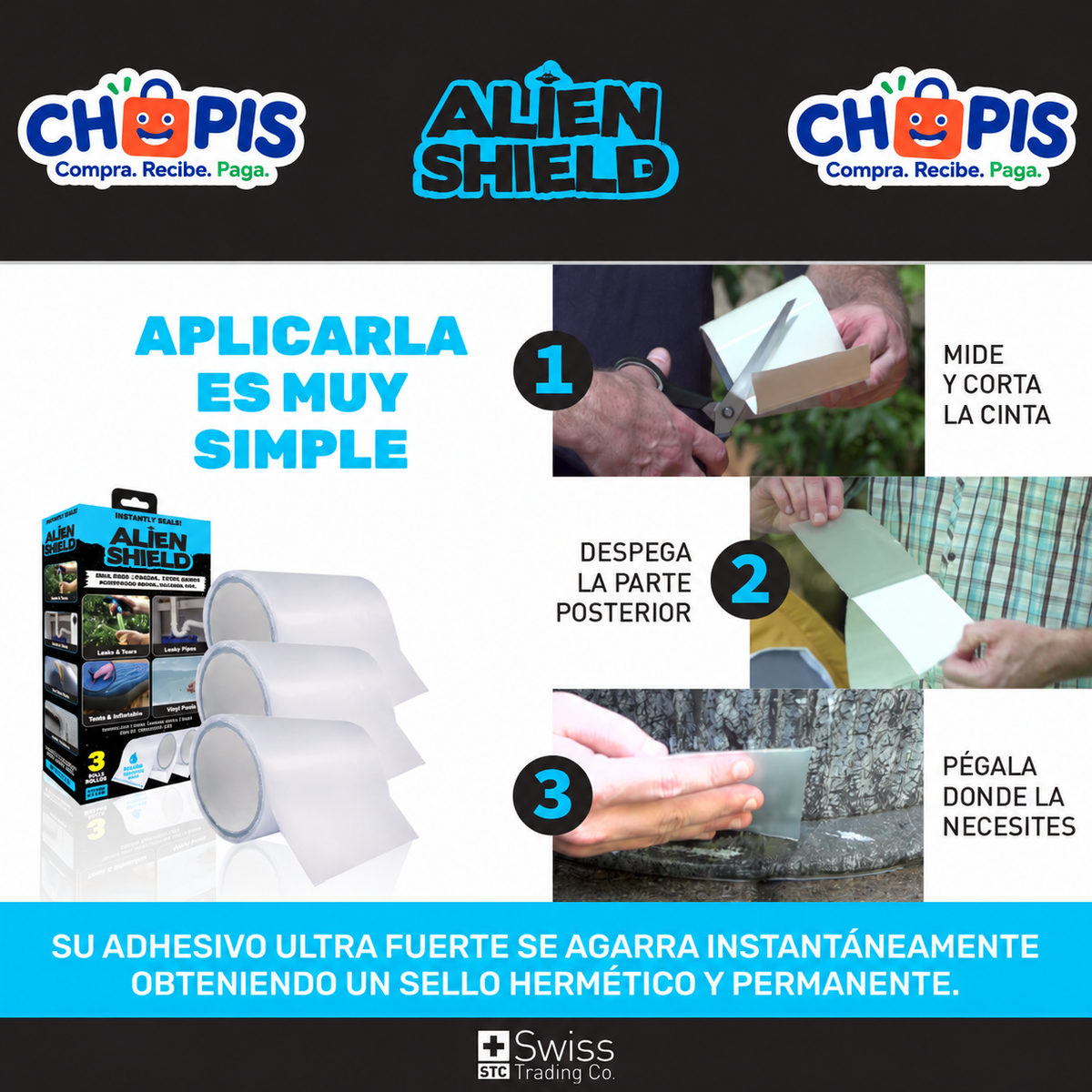Alien Shield Cinta Sella Todo x 3 Rollos