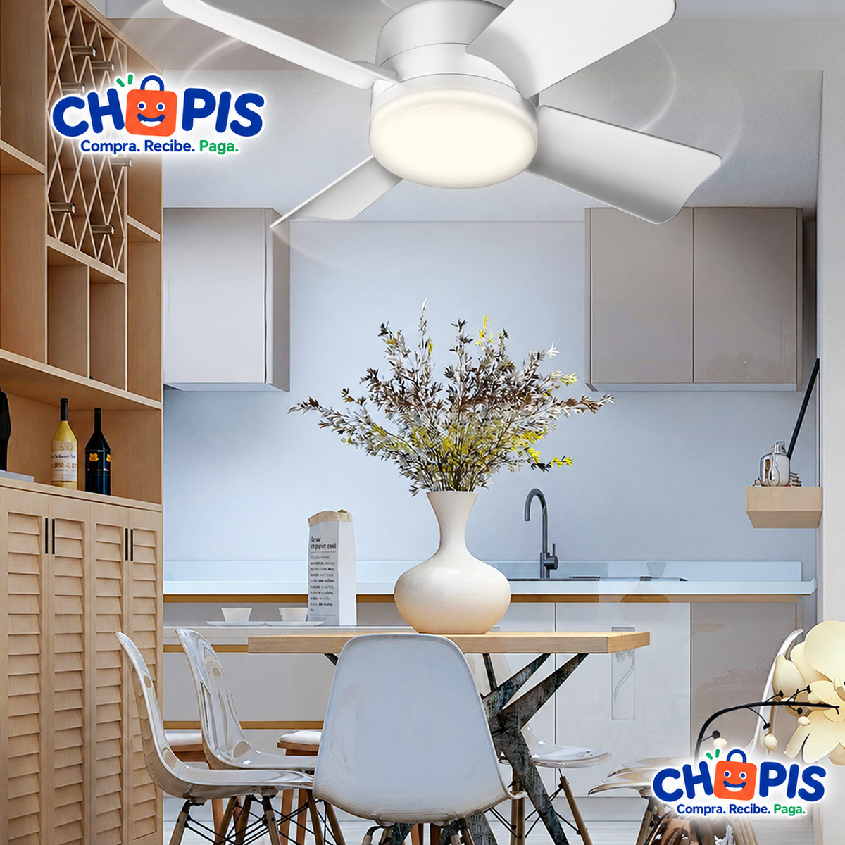 Socket Fanlight Ventilador con luz VN